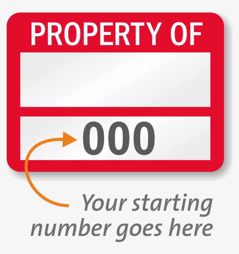 Property Of Label - Property Of Blank, transparent png #924232
