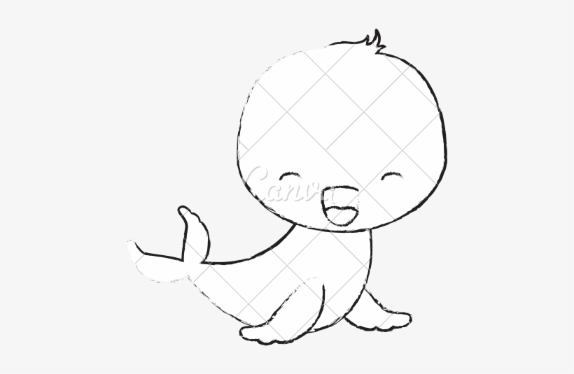 Clipart Free Download Cute Seal Drawing At Getdrawings - Drawing, transparent png #924324
