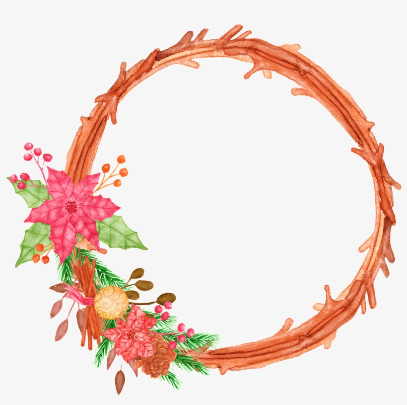 This Graphics Is Hand Painted Red Maple Leaf Wreath - Portable Network Graphics, transparent png #924553