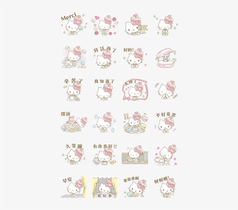 Hello Kitty×les Secrets Ladurée - Black And Blue Icon Pack, transparent png #924611