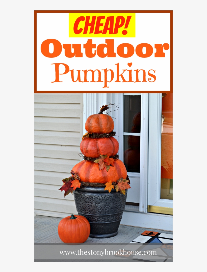 Diy Outdoor Real Looking Pumpkins - Diy Outdoor Fall Decor, transparent png #924646