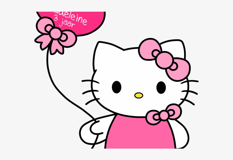 Hello Kitty With Balloons Png - Hello Kitty Hd Png, transparent png #924681