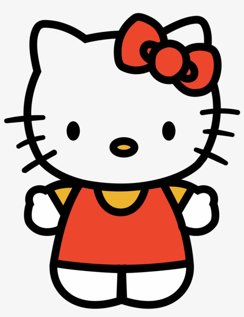 Hello Kitty Clipart Body Cat Hello Kitty Red Bow Red - Hello Kitty Print Cake, transparent png #924722