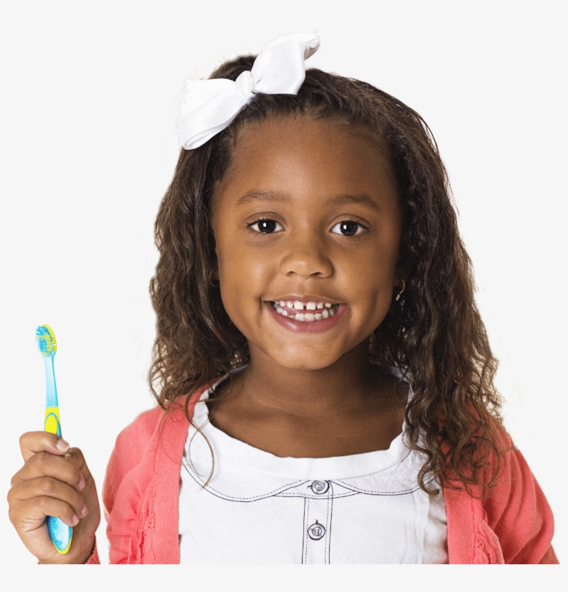 A Girl Smiles While Holding Her Toothbrush - Tooth Brushing, transparent png #924832