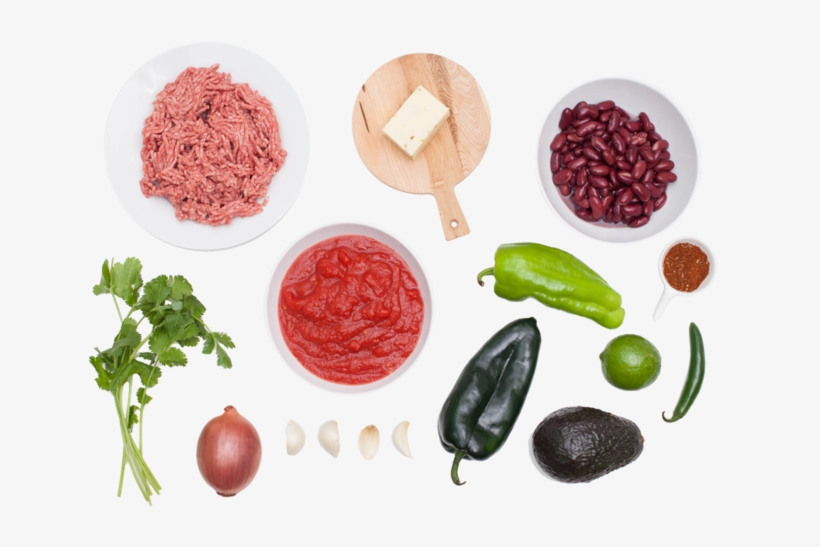 3-chile Beef Chili With Red Kidney Beans & Pepper Jack - Chili Top View Png, transparent png #926020