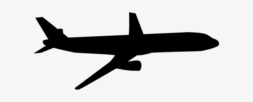 Airplane Silhouette Clip Art - Black And White Airplane, transparent png #926623