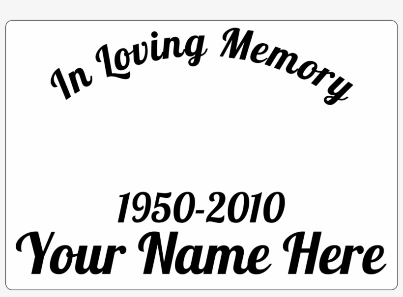 In Loving Memory Rounded Rectangle Sticker - Loving Memory Heart Sticker, transparent png #926946