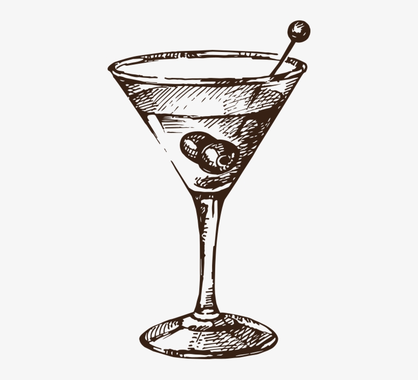 4 - Svg - Cocktail Glass Vector Vintage, transparent png #927364