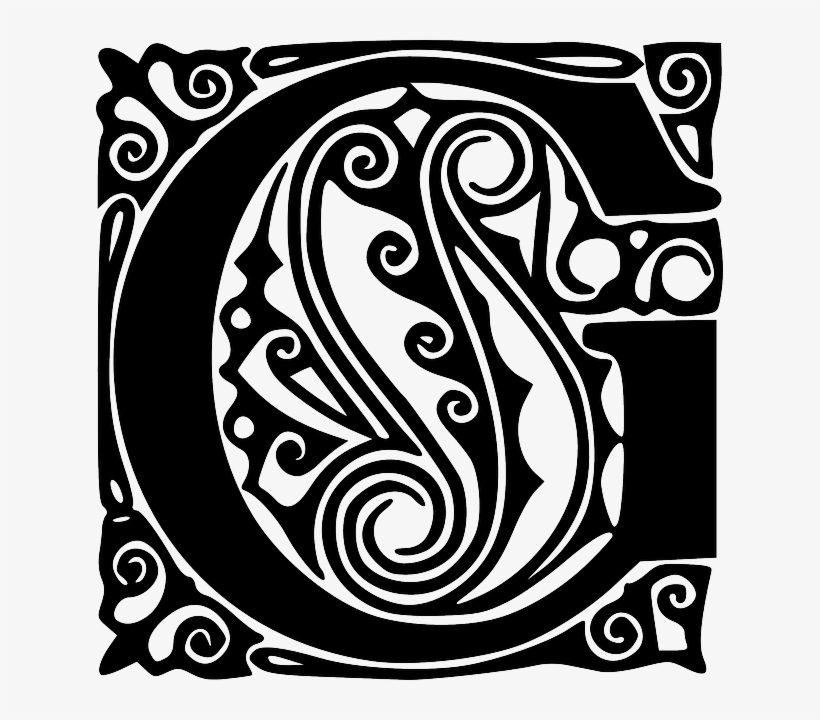 Celtic, Fancy, Free, Calligraphy, Letter, English - Decorative Alphabet Letters, transparent png #927771