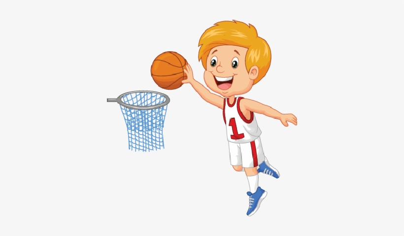 Funny Basketball Boy Stock Vector - Imagen De Basquetbol Animado, transparent png #927889