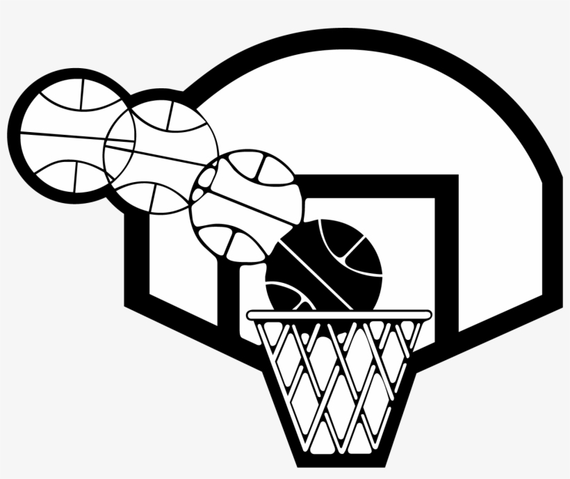 Svg Black And White Download Basketball Backboard Clipart - Basketball Net, transparent png #927951