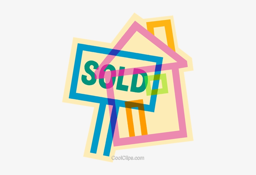 Sold Sign On A House Royalty Free Vector Clip Art Illustration - Benicia, transparent png #928316