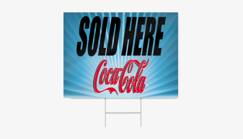 Coke Sold Here Sign - Poster, transparent png #928503