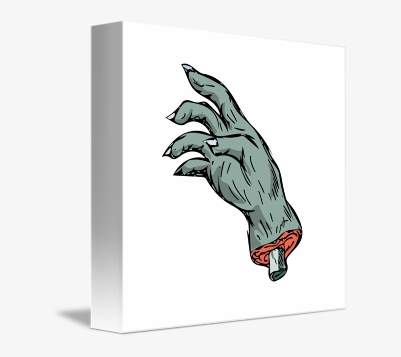 Zombie Monster Hand Drawing By Aloysius Patrimonio - Cartoon Hand With Bone Sticking Out, transparent png #929018