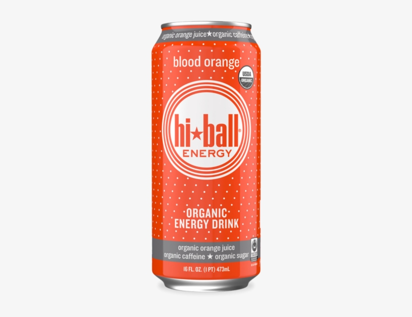Hiball Organic Energy Blood Orange - Hi Ball - Organic Energy Drink Pomegranate Acai - 16, transparent png #929253