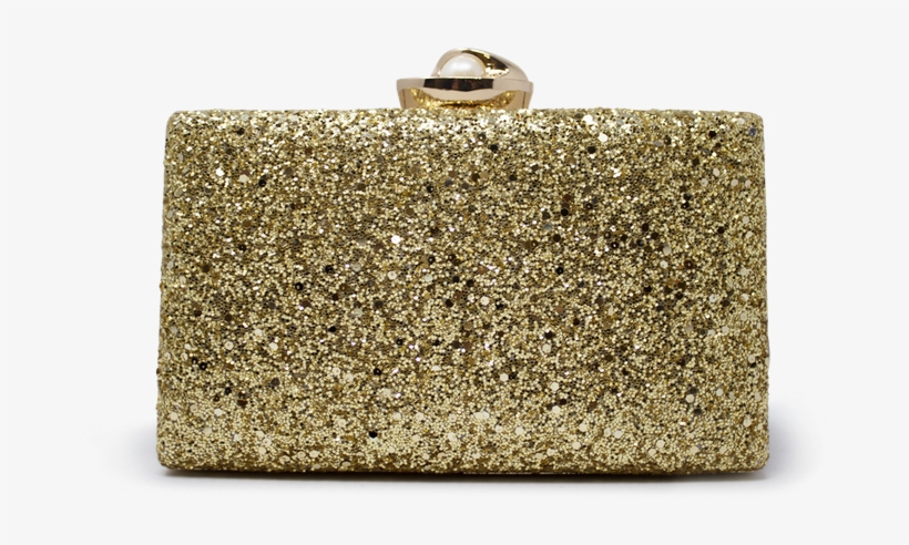 Gold Glitter All Over Evening Purse For Women - Coin Purse, transparent png #929923