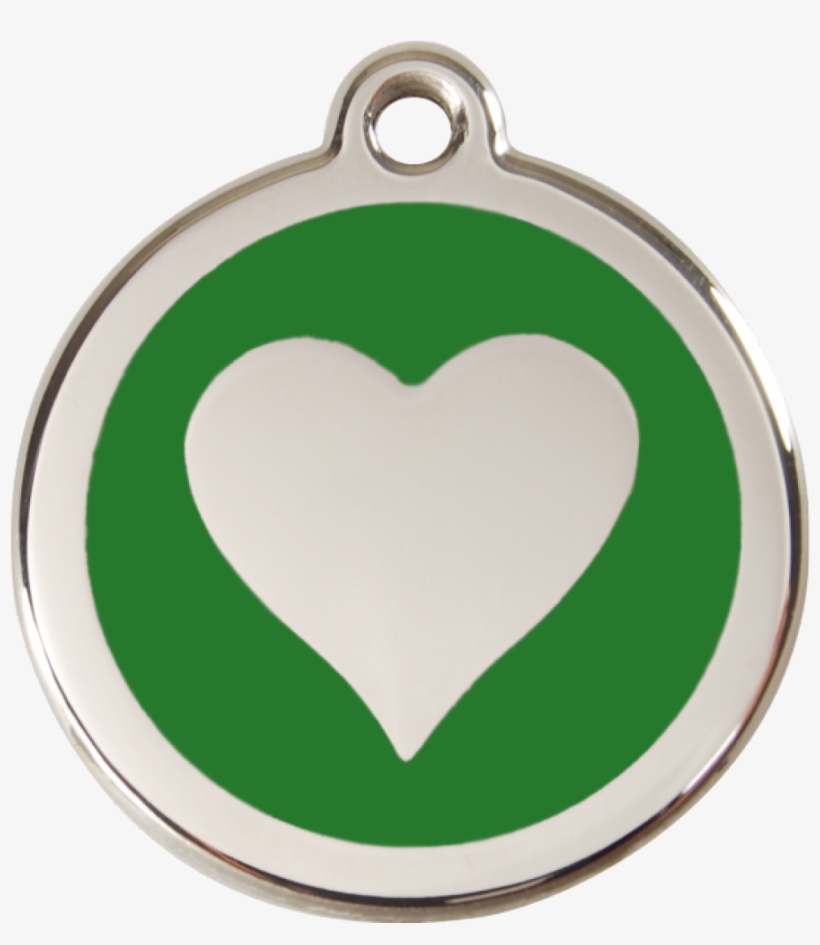 Green Heart 38mm Pet Tag By Red Dingo - Pet Tag, transparent png #9200088