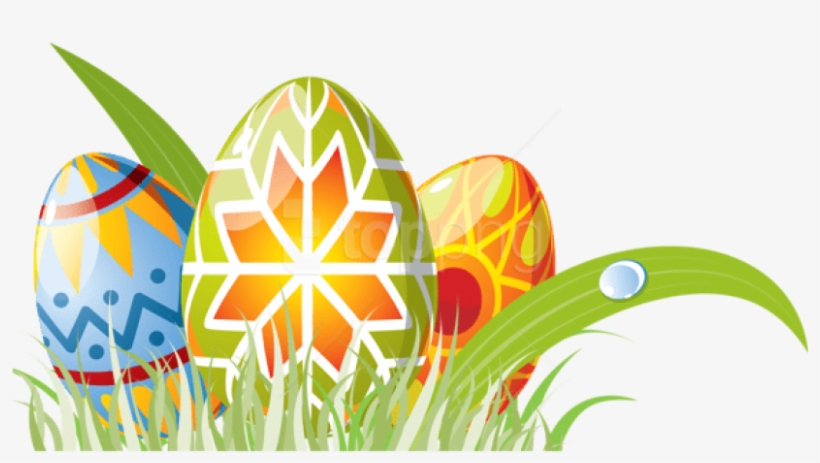 Free Png Download Easter Eggs With Grass Decoration - Easter Egg Grass Background Png, transparent png #9200310