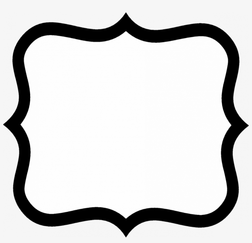 Fancy Sign Cliparts - Black And White Border Shapes, transparent png #9201777