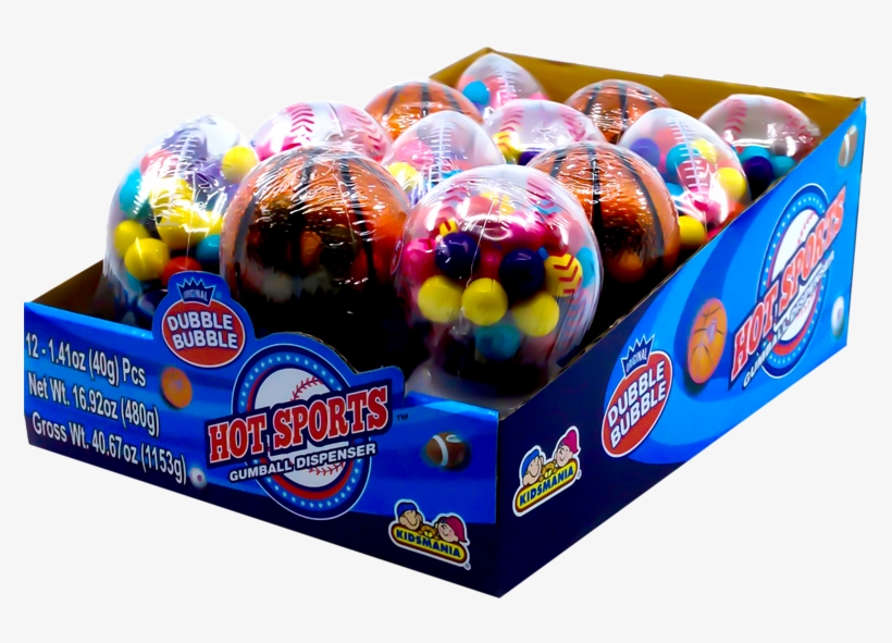 Kidsmania Dubble Bubble Hot Sports Gumball Dispenser - Food, transparent png #9202153