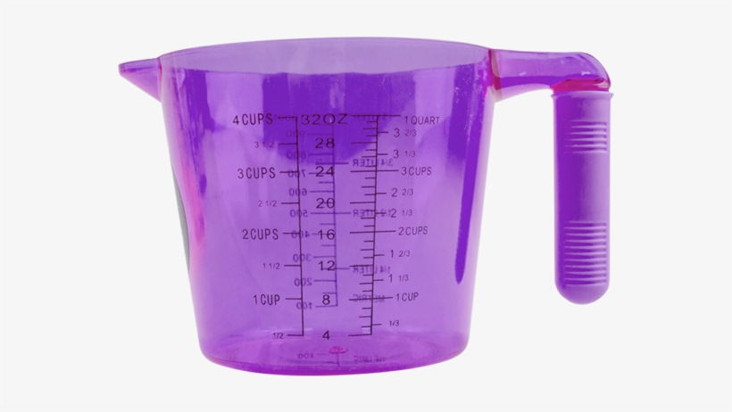 Purple New 1litre Measuring Jug In High Quality Plastic - Measuring Cup, transparent png #9202415