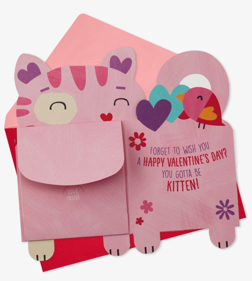 You Gotta Be Kitten Me Valentines Day Card Money Holder - Teddy Bear, transparent png #9202652