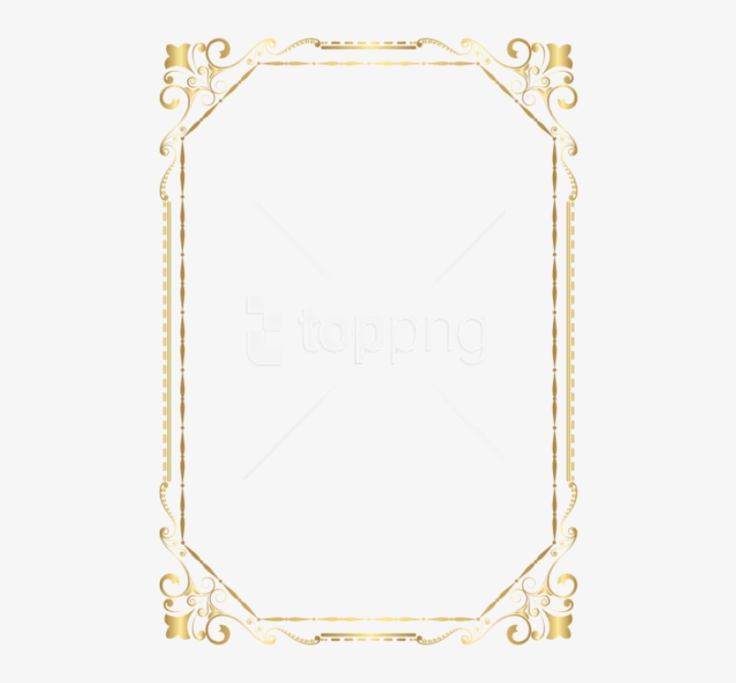 Free Png Download Border Frame Golden Clipart Png Photo - Khung Trang Tri Png, transparent png #9202970
