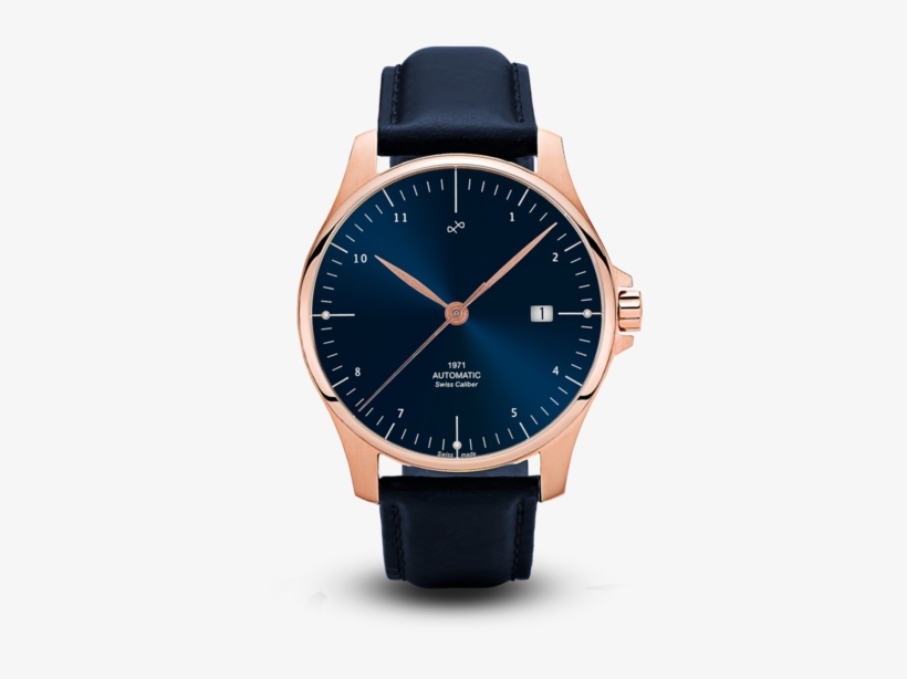 1971 Automatic, Rose Gold / Night Blue Sunray - Watch, transparent png #9204084