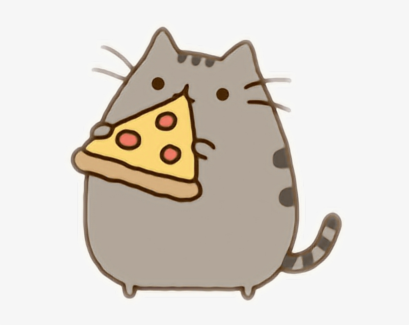 564 X 572 3 - Pusheen Eating Pizza, transparent png #9204782