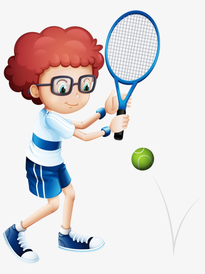 Playing Tennis Cartoon - Free Transparent PNG Download - PNGkey