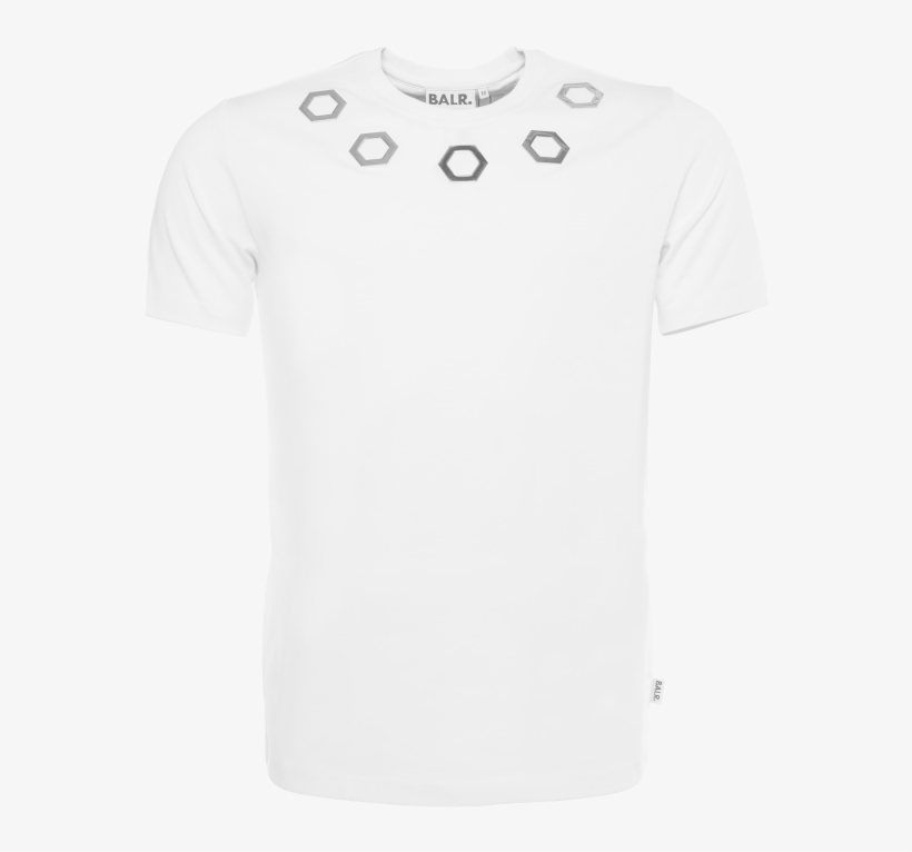 Hexagon Shirt White - T Skjorte V Hals, transparent png #9205252