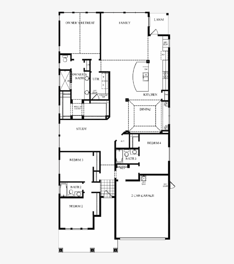 Cloverwood-floorplan - David Weekley Homes Floor Plans, transparent png #9205630