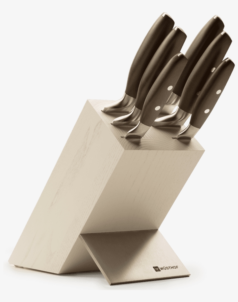 Wusthof Epicure Ash Wood Knife Block Set - Wüsthof, transparent png #9206264