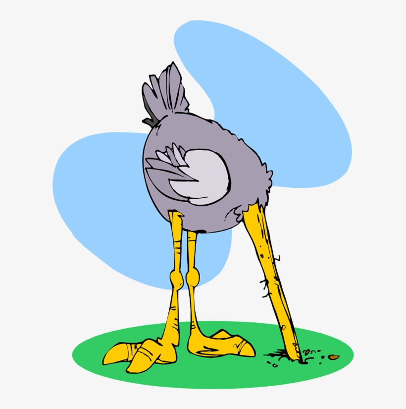 Head In The Sand Clipart - Bury Head In Sand Clipart, transparent png #9206360