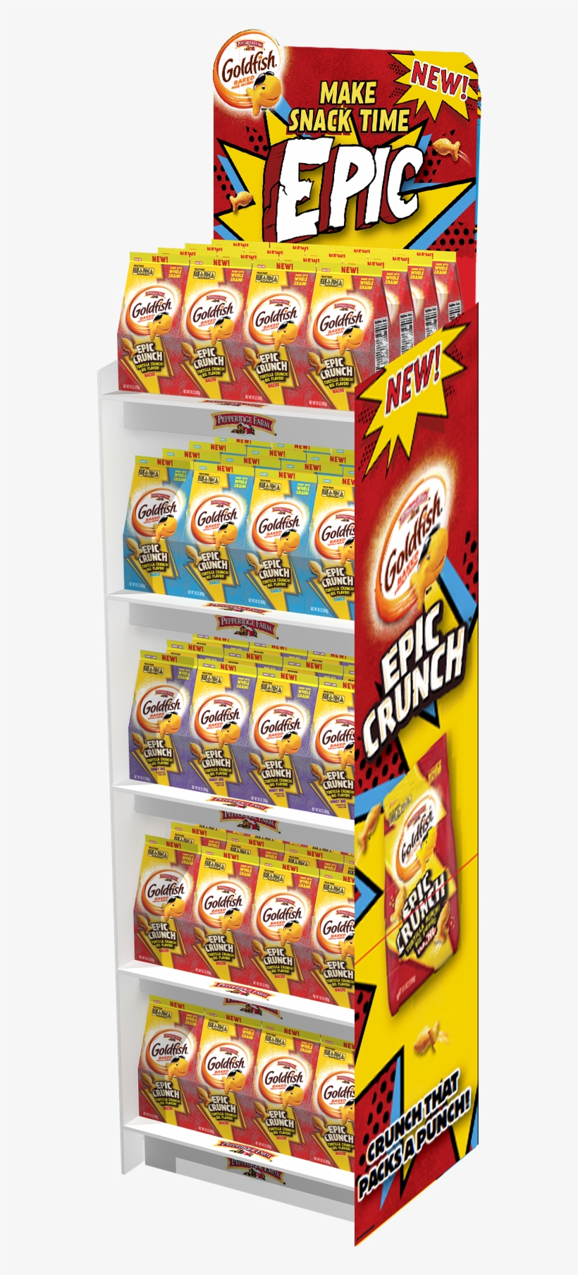 Pepperidge Farm Goldfish Epic Crunch Nacho Crackers, - Convenience Food, transparent png #9206464