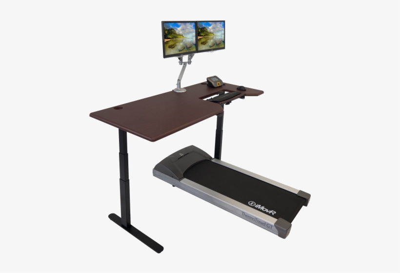 Imovr Lander Treadmill Desk W/ Steadytype - Imovr Lander Urban Walnut, transparent png #9207033