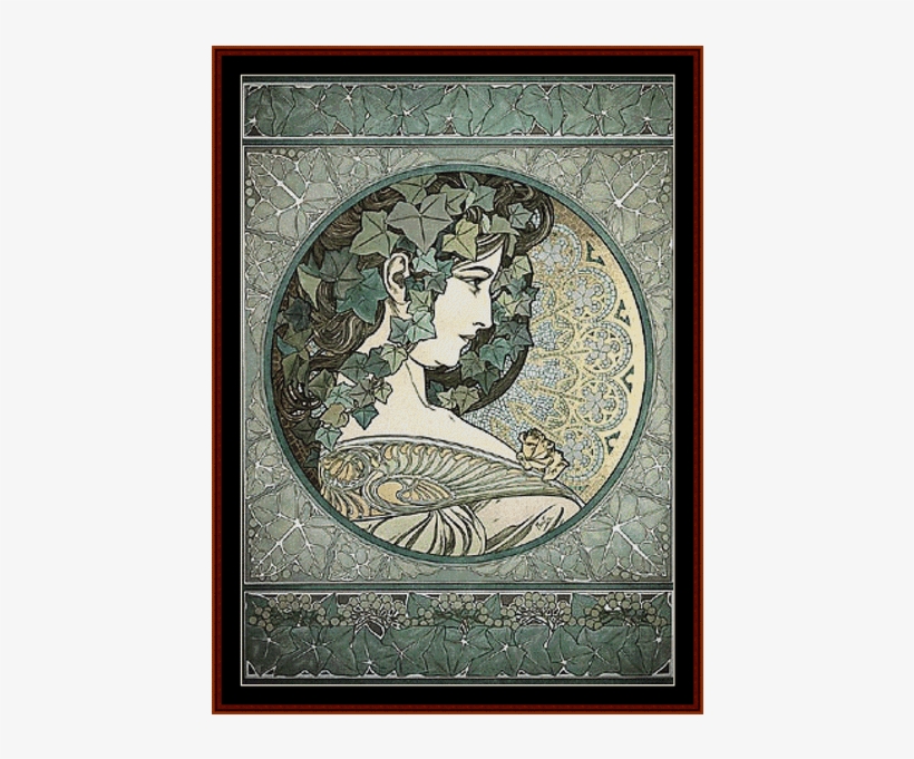 Mucha Cross Stitch Pattern By Cross Stitch Collectibles - Obras De Alphonse Mucha, transparent png #9207112