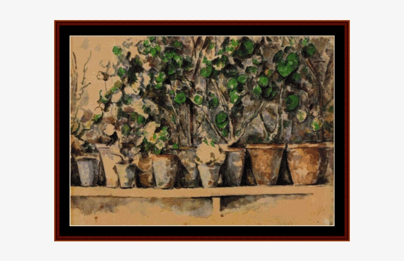 Cezanne Cross Stitch Pattern By Cross Stitch Collectibles - Cezanne Geraniums, transparent png #9207305