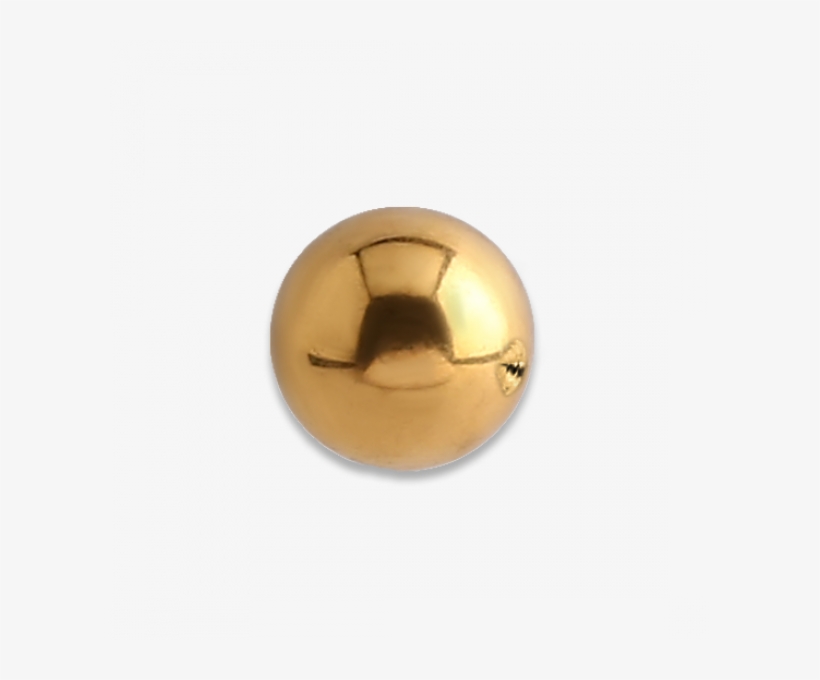 Pvd Gold Steel Clip In Ball - Crescent, transparent png #9207363