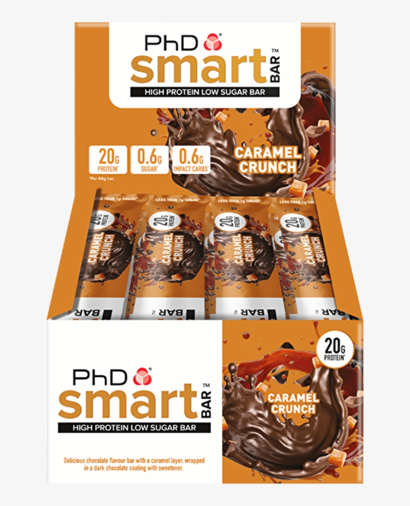 Phd Phd Smart Bar 12x64g / Caramel Crunch Protein Bars - Phd Smart Bar 12 X 64g Caramel Crunch, transparent png #9209175
