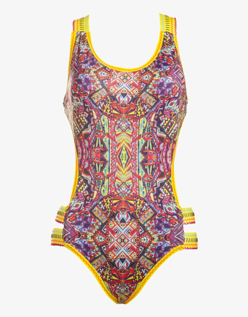 Bendito Etnico One Piece Swimsuit By Agua Bendita Front - Maillot, transparent png #9209618