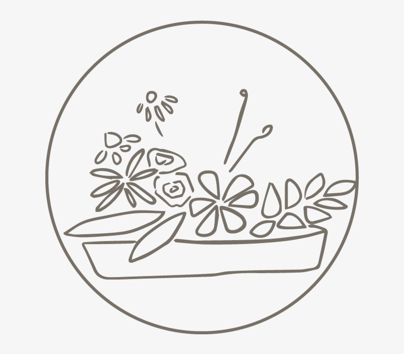 Pf Images Flowers And Clay - Line Art, transparent png #9210462