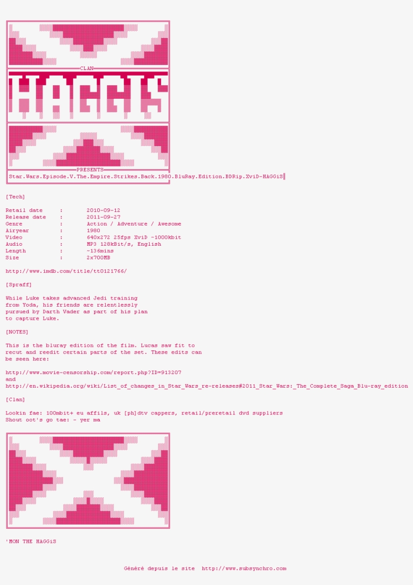 Nfo De La Release Star - Document, transparent png #9211551