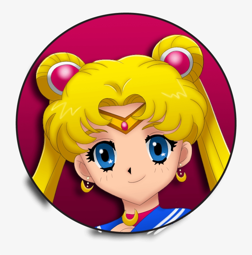 Sailormoonbutton - Cartoon, transparent png #9212790