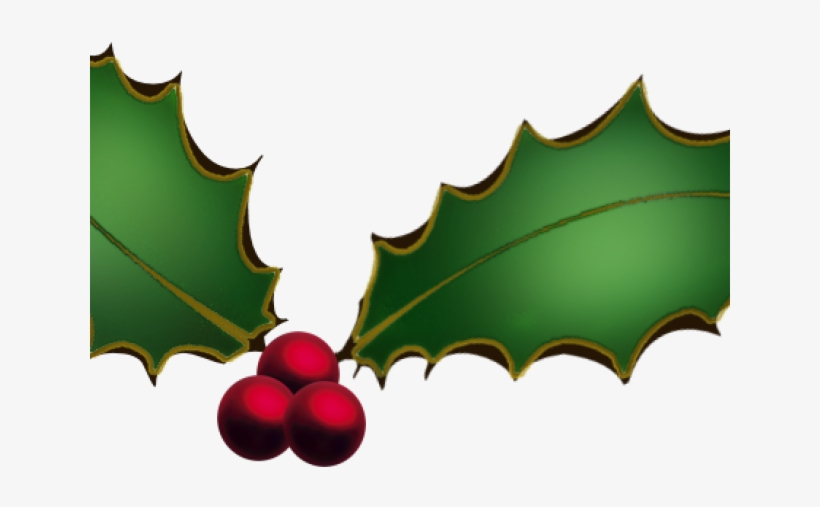Cranberry Clipart Holly Berry - Christmas Holly Clipart Free, transparent png #9213852