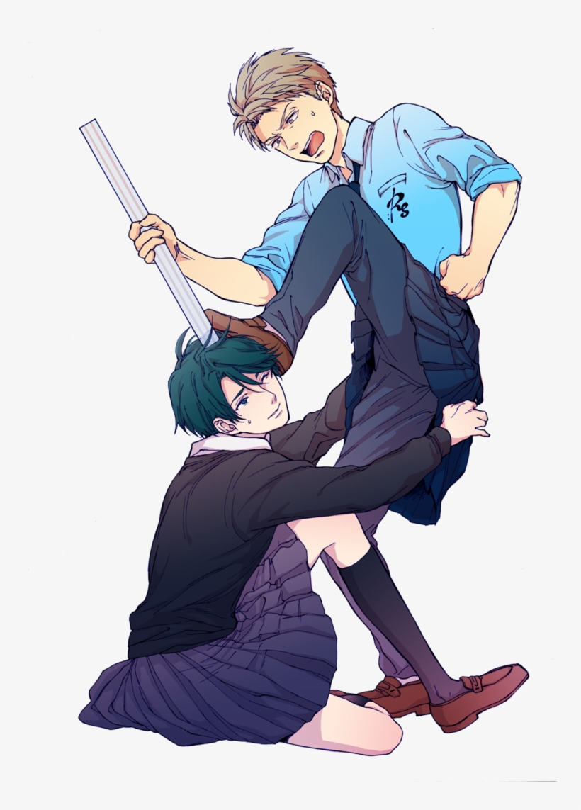 Together, They Make The School's Best And Funniest - Kashima Yuu And Hori Masayuki From Gekkan Shoujo Nozaki, transparent png #9213892