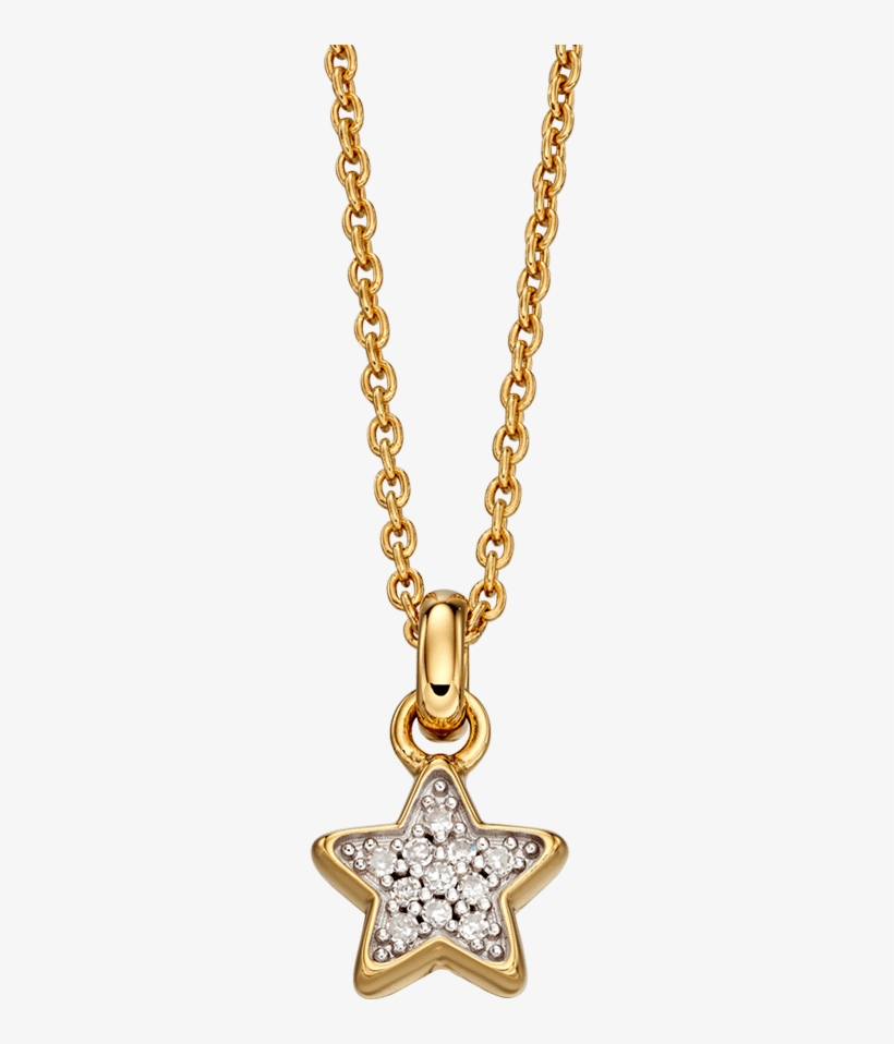 Olympia -gold Pave Diamond Star Necklace - Lucky Talisman Necklace, transparent png #9214232