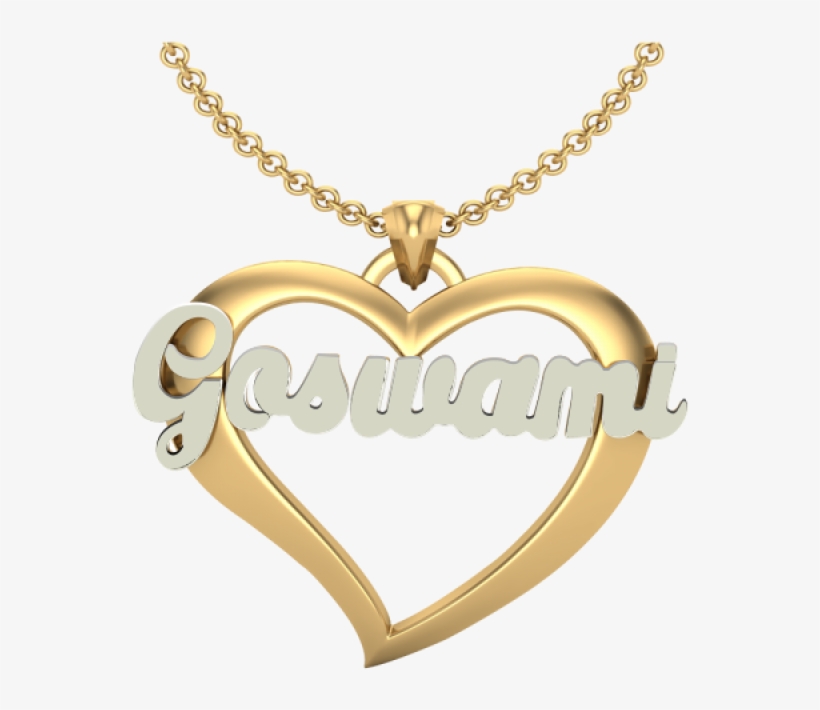 Bold Heart Styled Personalized Bling Name Necklace - Vivienne Westwood Mayfair Necklace, transparent png #9214237