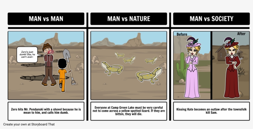 Literary Conflict Storyboard By Rebeccaray - Hector Zeroni Stanley Yelnats, transparent png #9214439