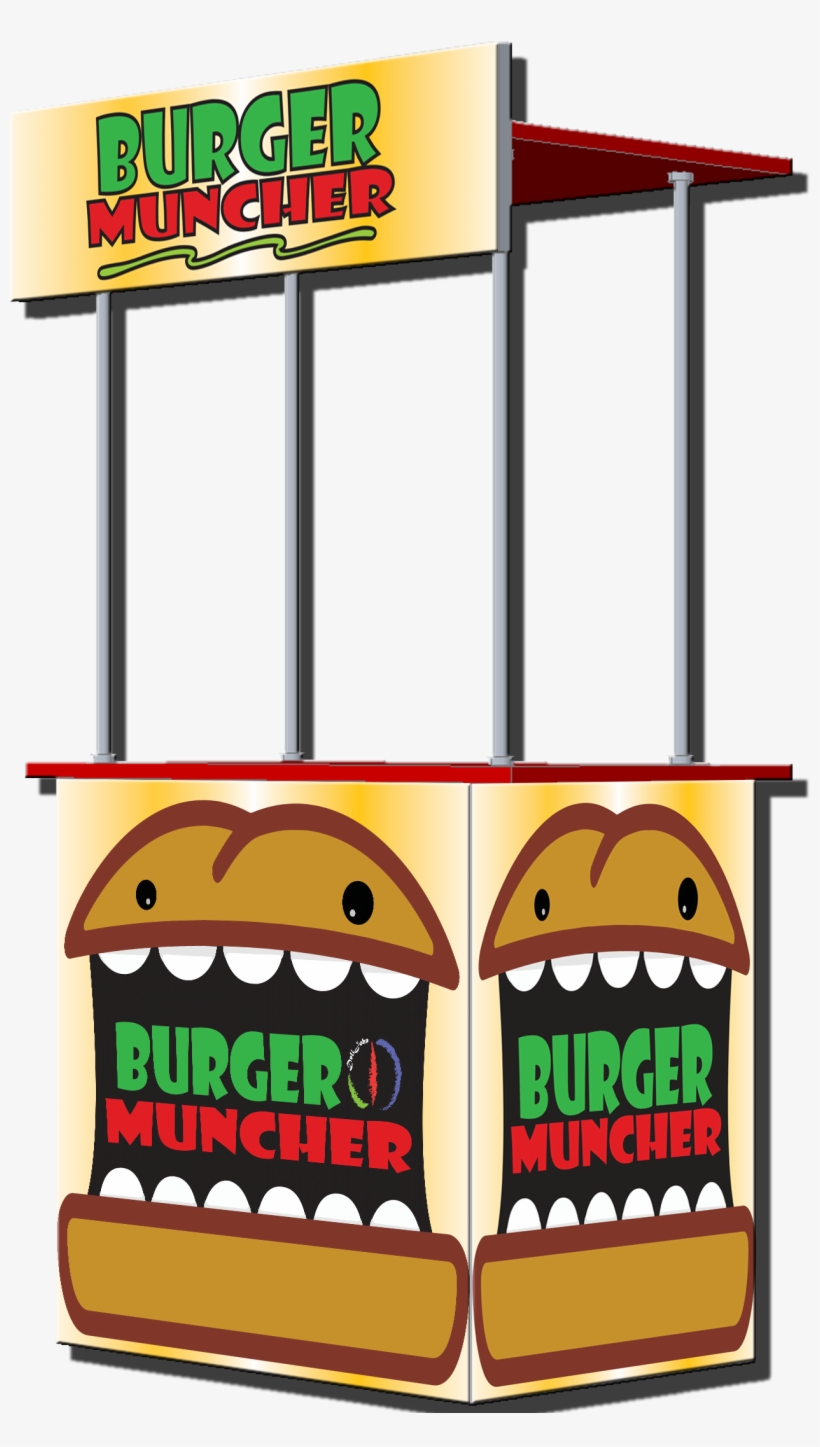 Muncher Single Cart - Burger Food Cart, transparent png #9215449